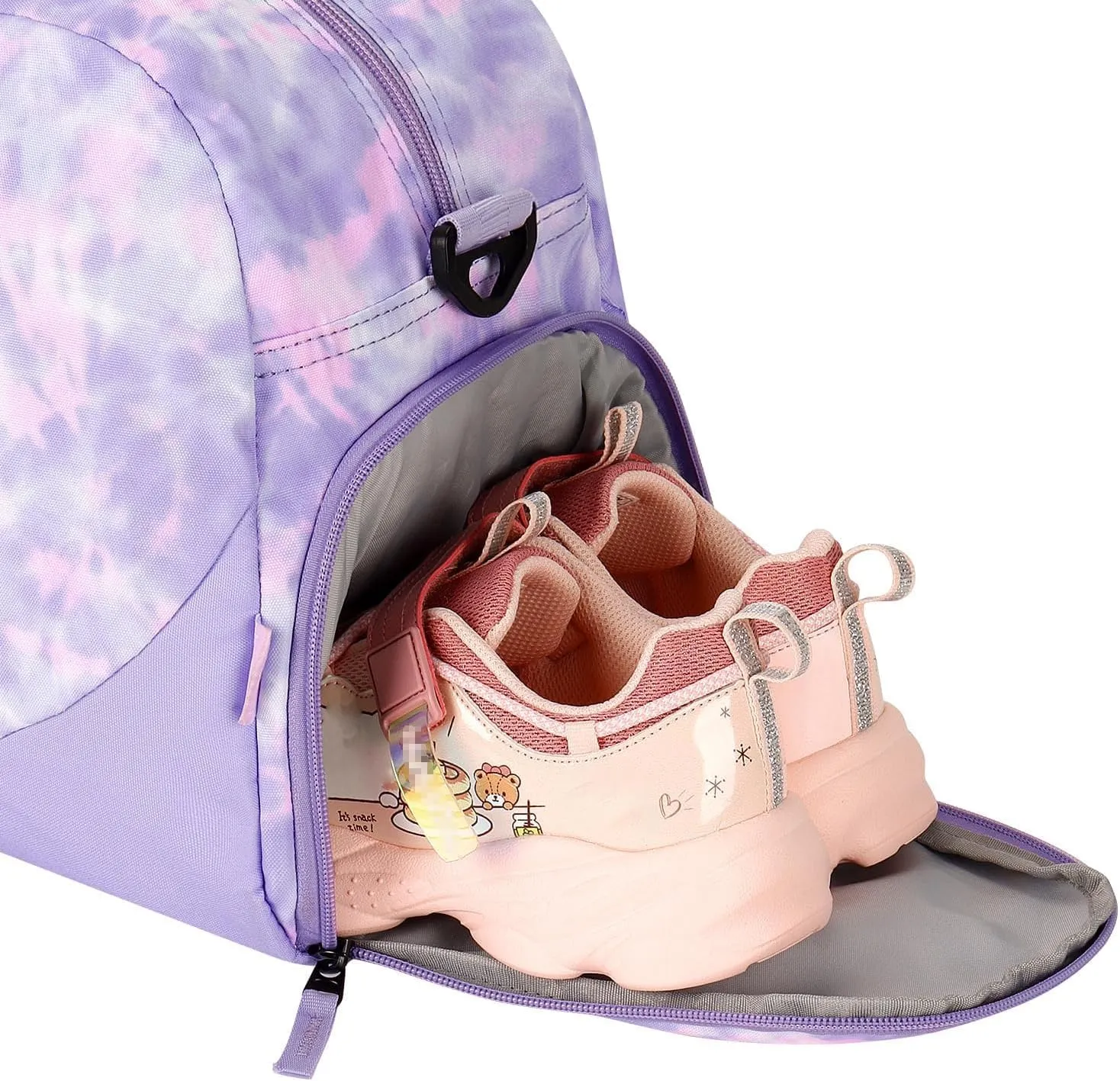 Choco Mocha Kids Duffle Bag Girls - Tie Dye Overnight Bags for Girl Ages 9-12, Purple
