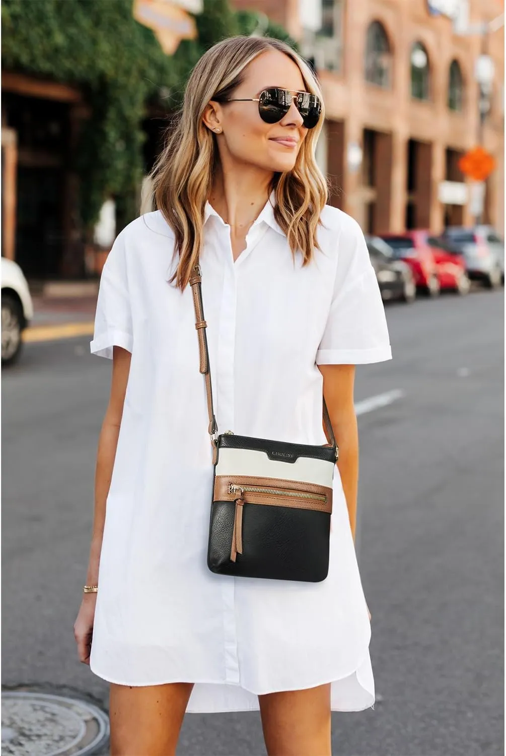 CHOLISS Mini Crossbody Bags for Women, Small Purses for Women with Vegan Leather, Travel Over Shoulder Bag