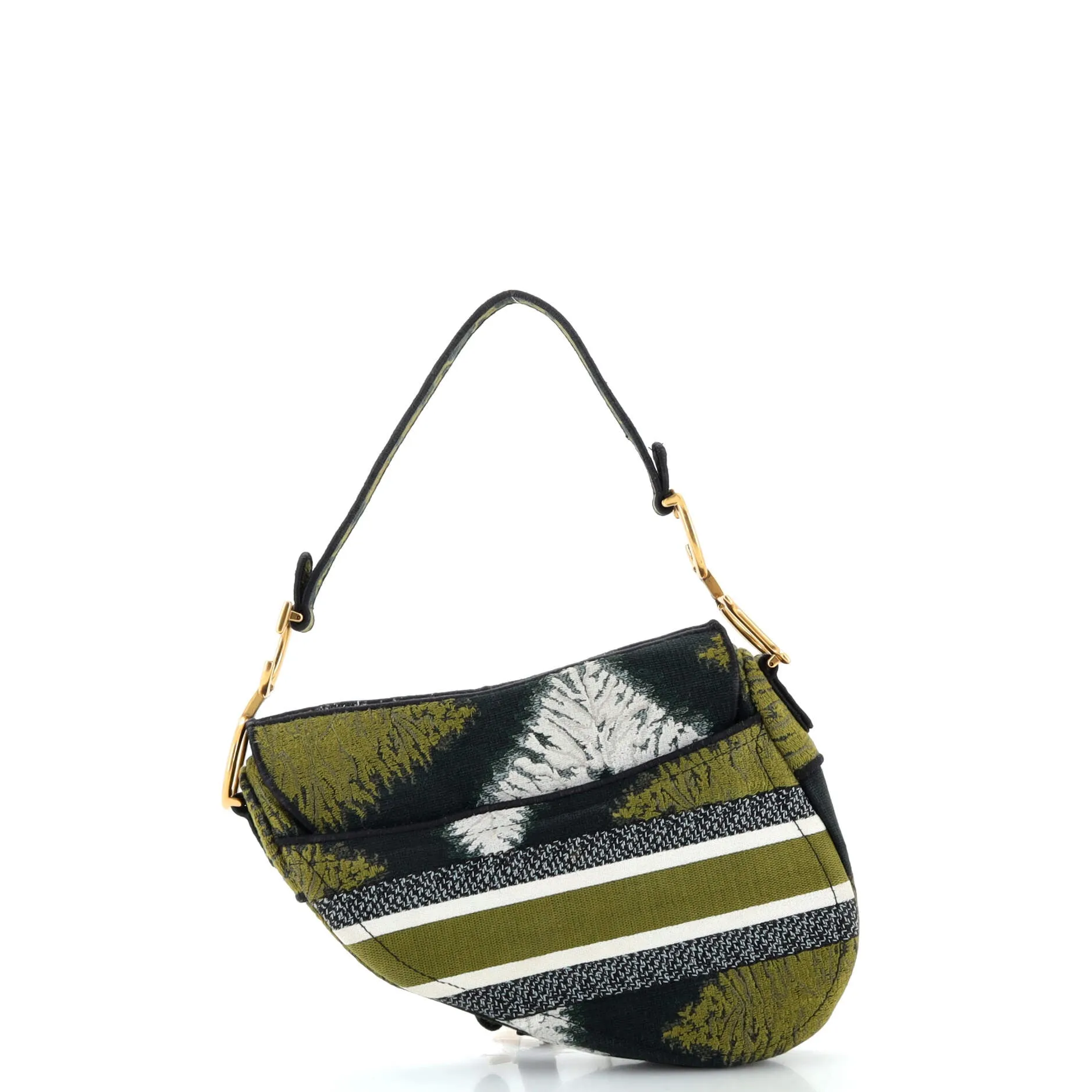 Christian Dior Saddle Bag Tie Dye Embroidered Canvas Medium