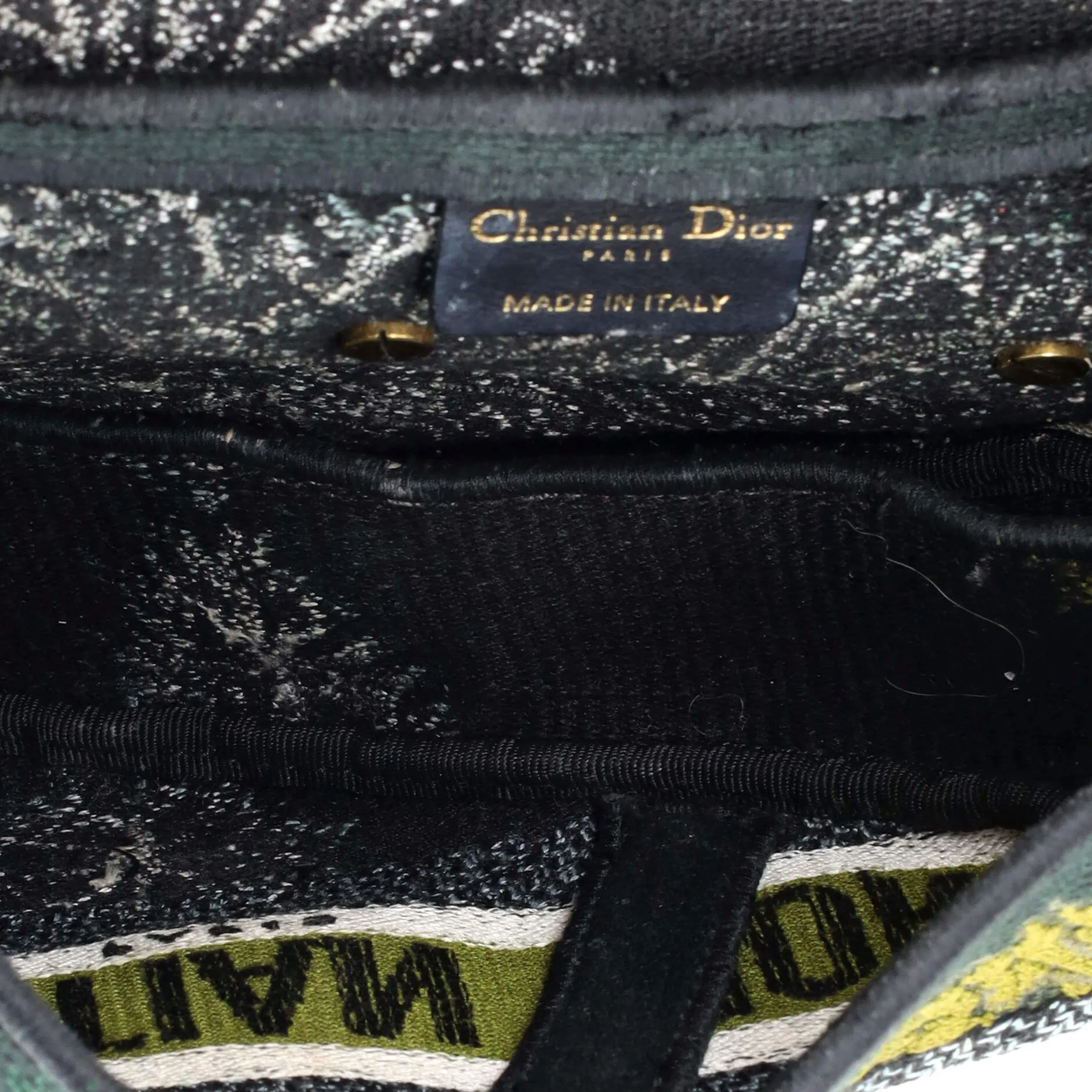Christian Dior Saddle Bag Tie Dye Embroidered Canvas Medium