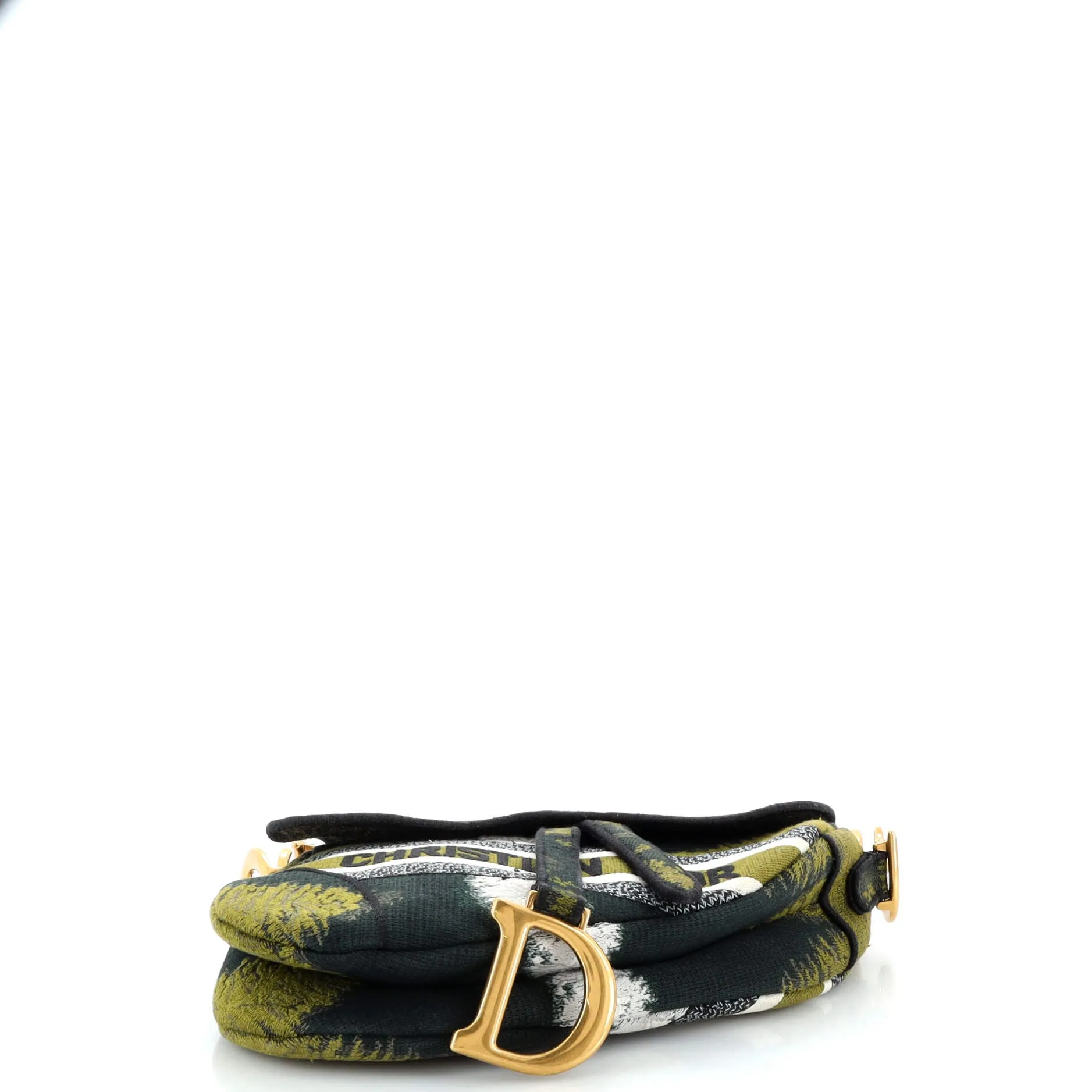 Christian Dior Saddle Bag Tie Dye Embroidered Canvas Medium