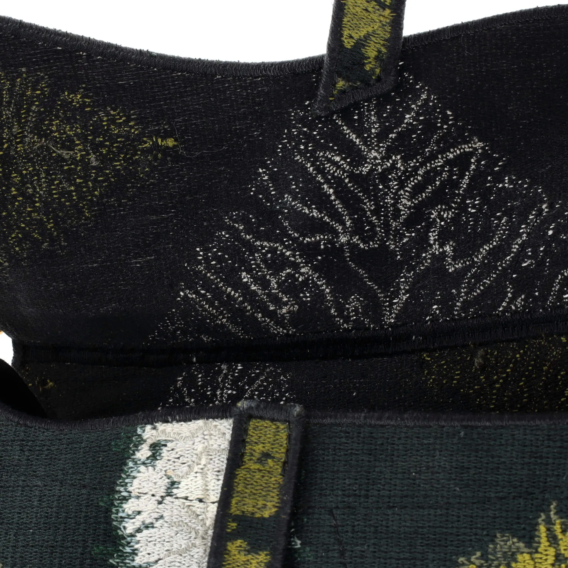 Christian Dior Saddle Bag Tie Dye Embroidered Canvas Medium