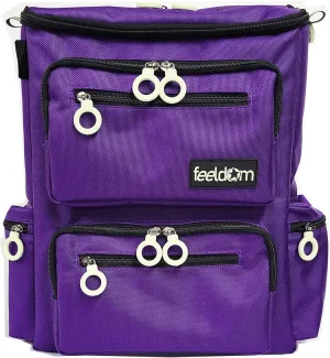 Classic Adaptive Wheelchair Backpack for Back of Chair – 20L EZ-Access Laptop Wheelchair Bag – Mobility Scooter & Electric Wheelchair Accessories, Galaxy Purple/Aqua