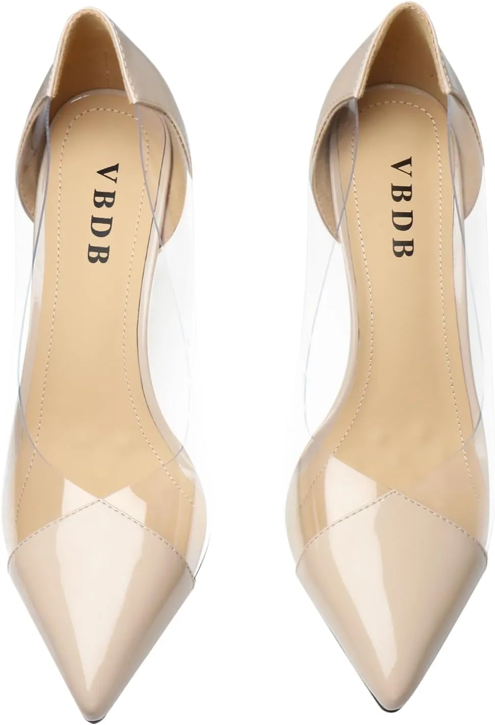 Clear Stiletto Heels for Women Pointed Toe High Heel Closed Pumps Party Wedding Dress Shoes