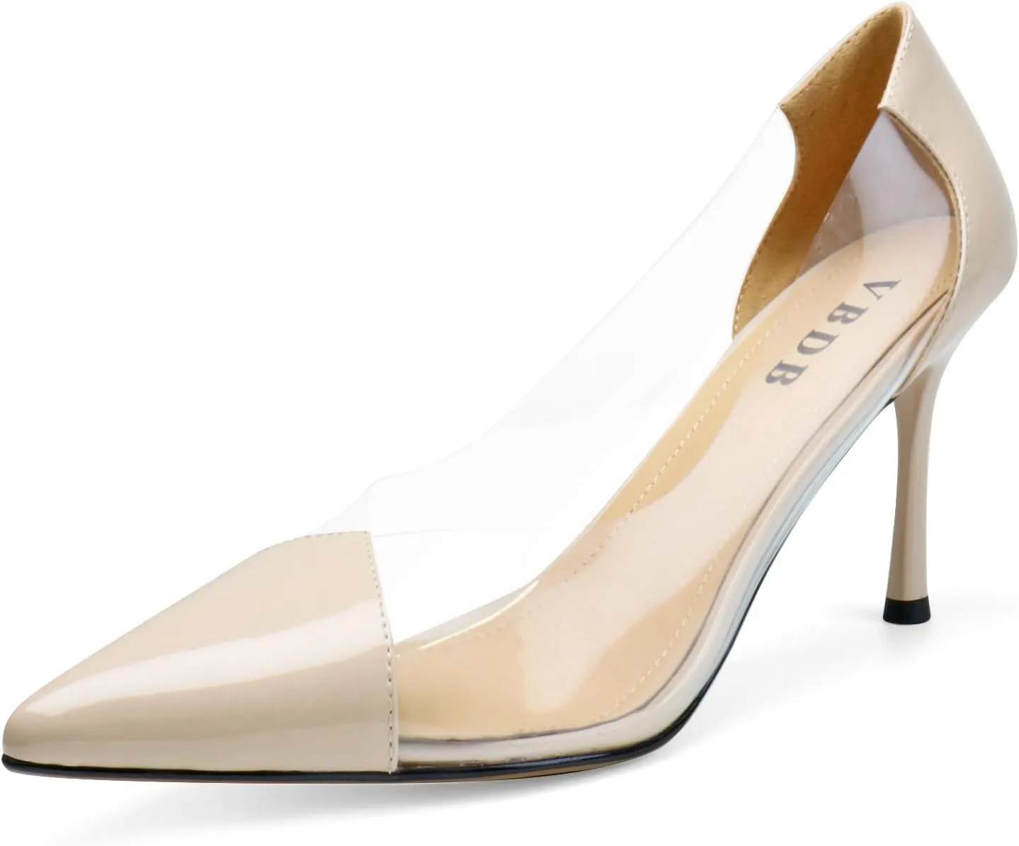 Clear Stiletto Heels for Women Pointed Toe High Heel Closed Pumps Party Wedding Dress Shoes