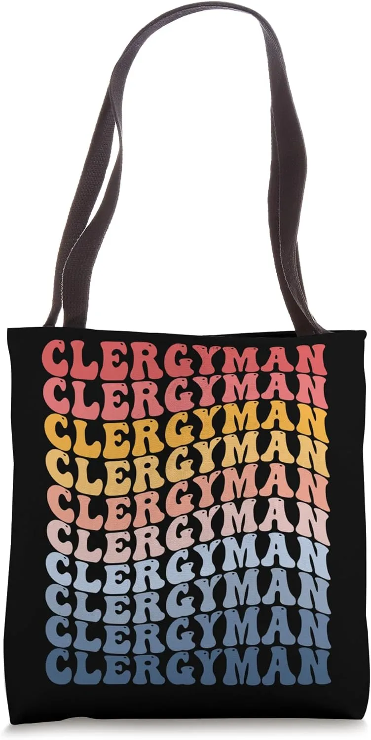 Clergyman Groovy Retro Tote Bag