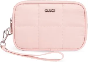 CLUCI Puffer Wristlet Wallet for Women Large Capacity 3 Zipper Purse Nylon Quilted Clutch Purse for Women