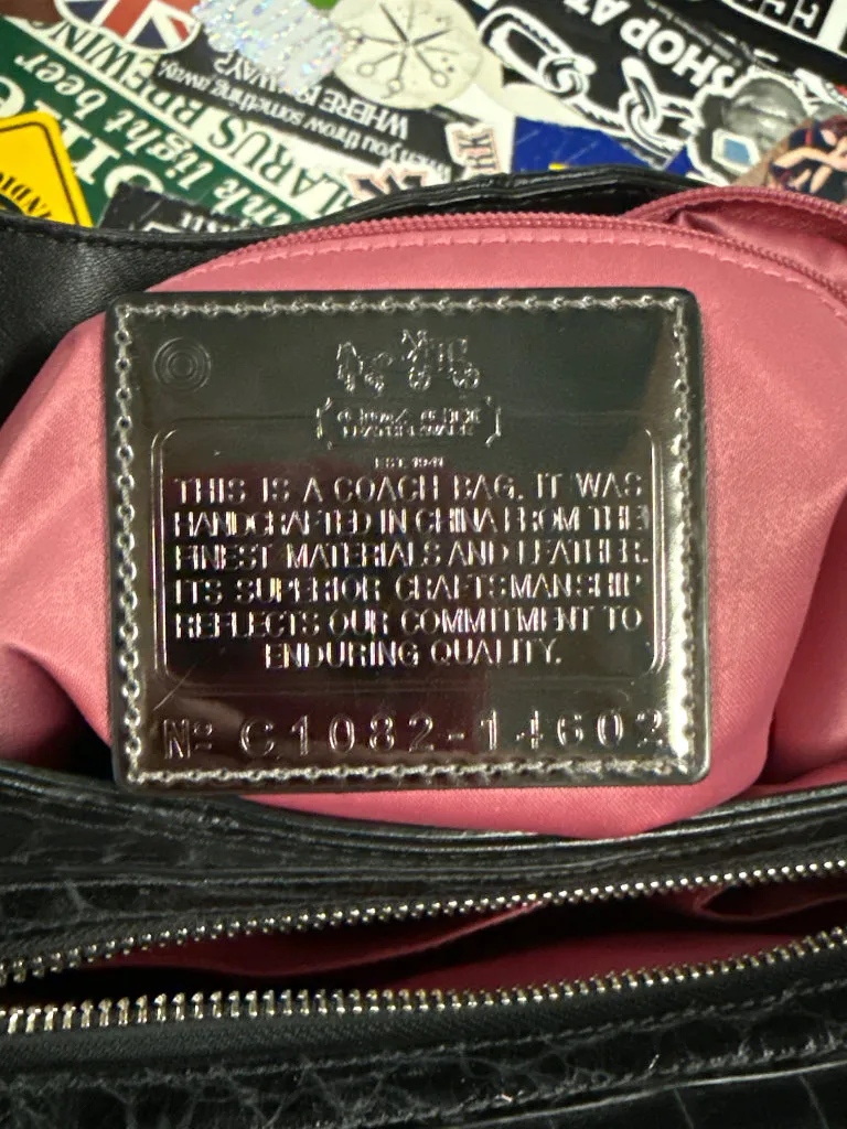 COACH CROCODILE EMBOSSED HOBO (org$598)