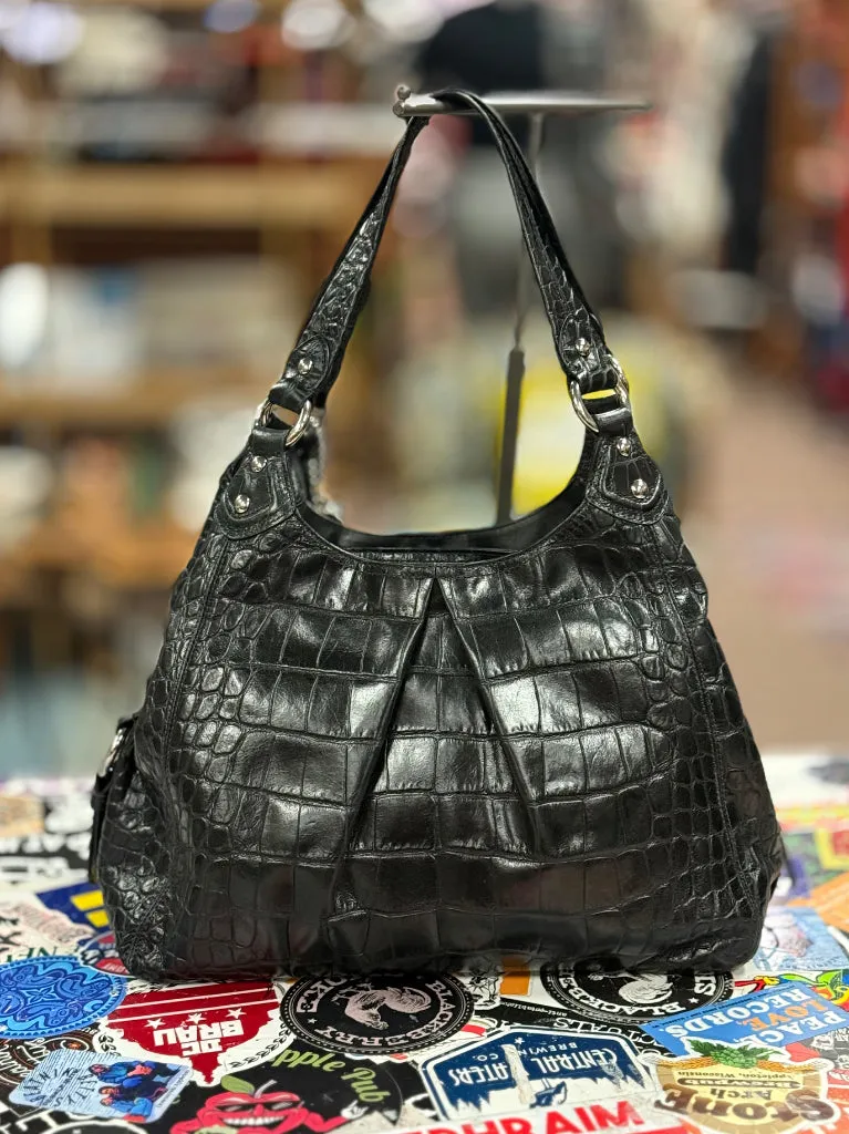 COACH CROCODILE EMBOSSED HOBO (org$598)