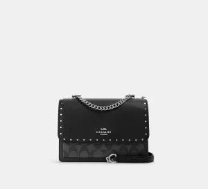 Coach Klare Crossbody In Signature Canvas With Rivets black
