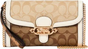 Coach Signature Blocking Exotic Mix Jade Chain Crossbody