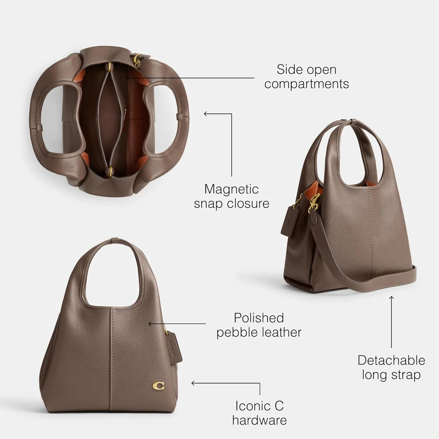 Coach Women's Polished Pebble Leather Lana Shoulder Bag 23