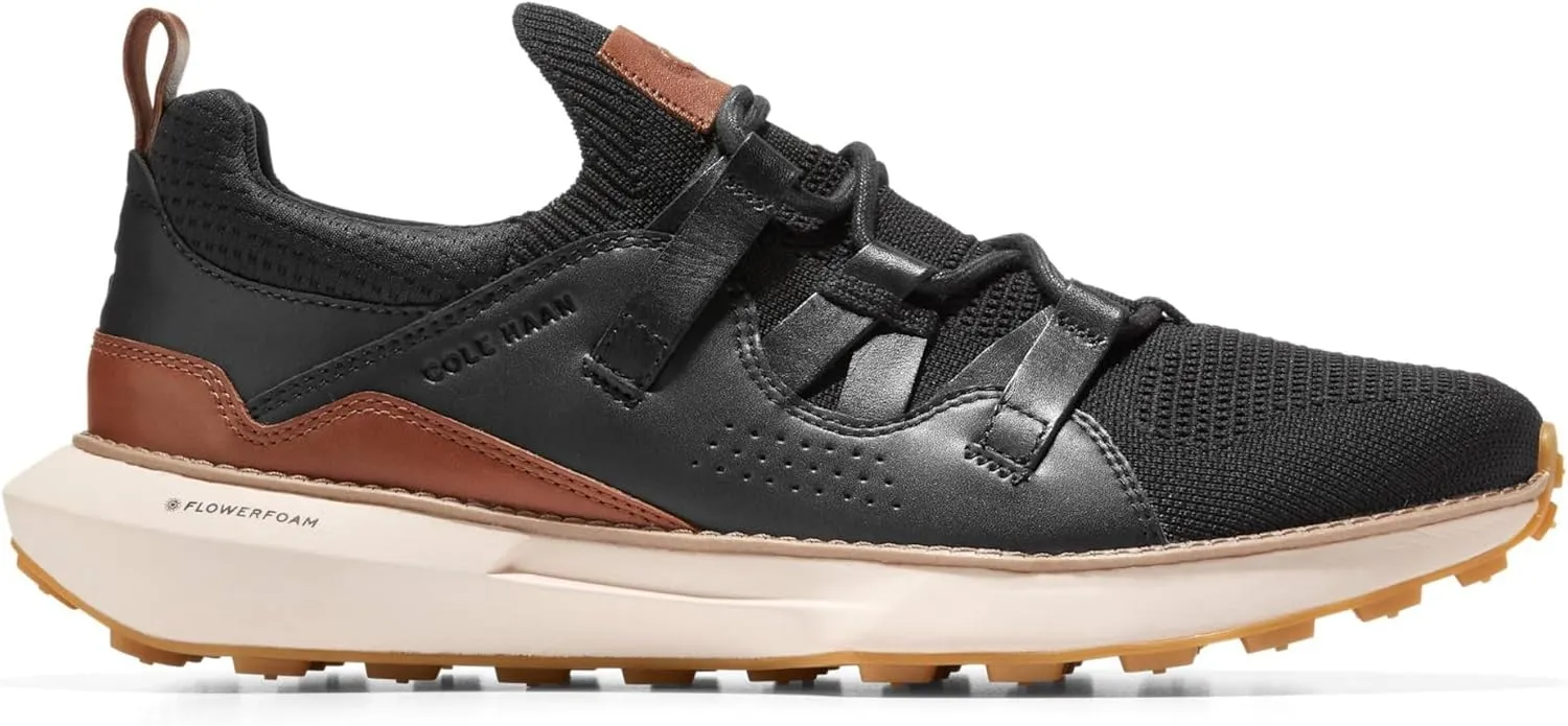Cole Haan Men's Grand Motion Woven Stitch 2, Black/British Tan/Ivory, 7-M US