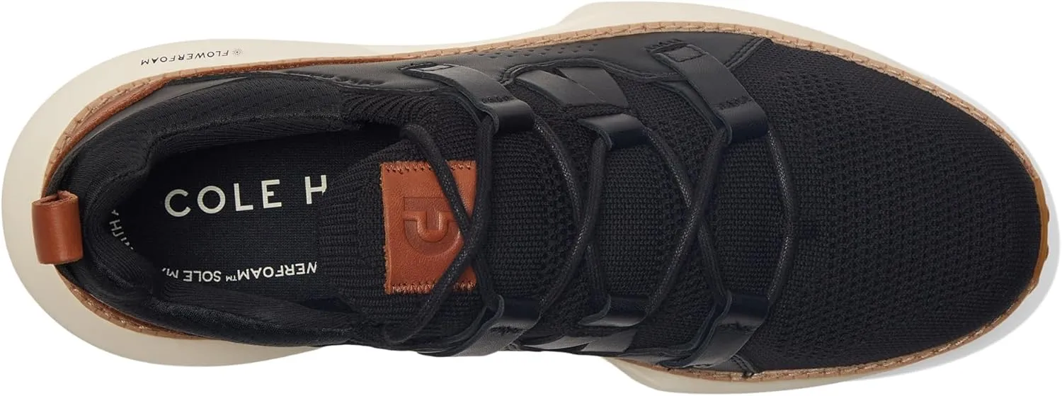 Cole Haan Men's Grand Motion Woven Stitch 2, Black/British Tan/Ivory, 7-M US