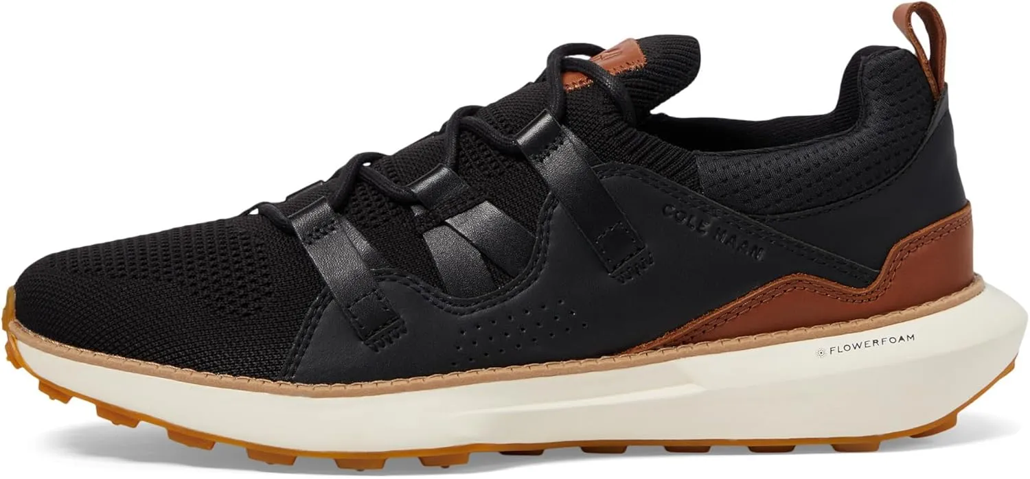 Cole Haan Men's Grand Motion Woven Stitch 2, Black/British Tan/Ivory, 7-M US