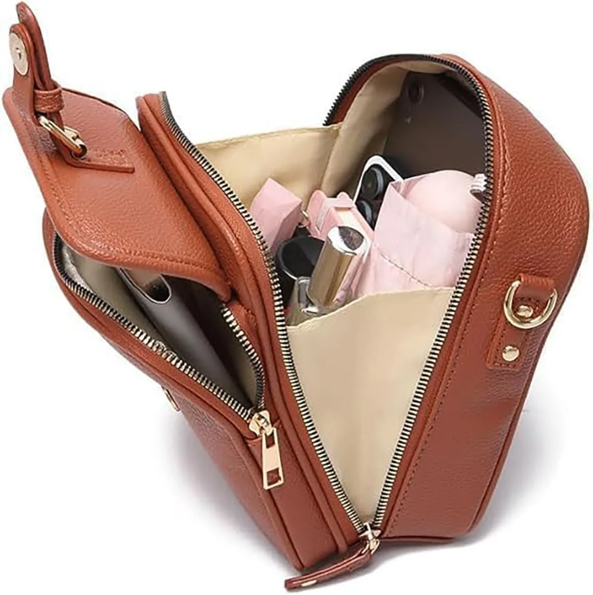 Collaborate Crossbody Leather Bag, Tojoyride Large Capacity Crossbody Bags, Collaboraten1 Purse Vintage Messenger Bag