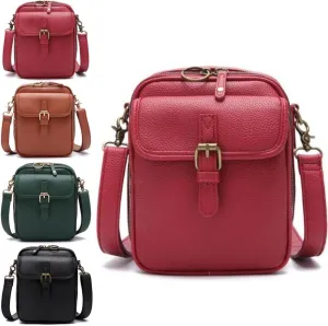 Collaboraten1 Crossbody Bag, UrvashiCrossbody Leather Bag, Retro Double-Layer Large Capacity Mini Crossbody Bags