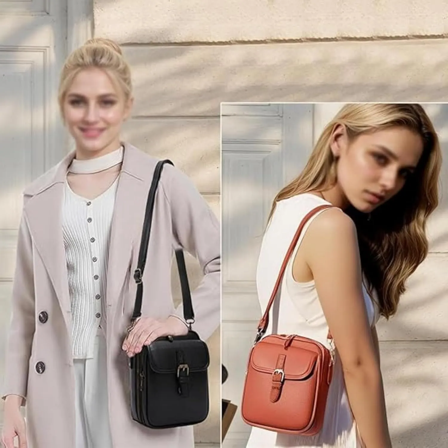 Collaboraten1 Crossbody Leather Bag, Shoulder Bags for Travel, Crossbody Bag, Vintage Layer Mini