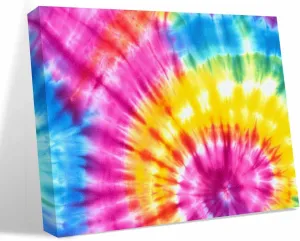 Colorful Boho Wall Art for Living Room, Hanging Framed Canvas Print Painting, Pink Yellow Blue Green Tie Dye Abstract Art Picture Wall Decor for Bathroom Bedroom Office Dining Room 24"x32"