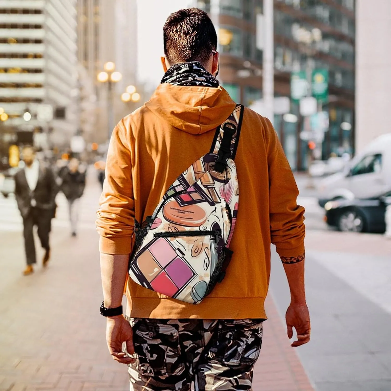 Colorful Tie Dye Crossbody Bag, Sling Bag, Sling Backpack, Belt Bags for Travel Outdoors Hiking