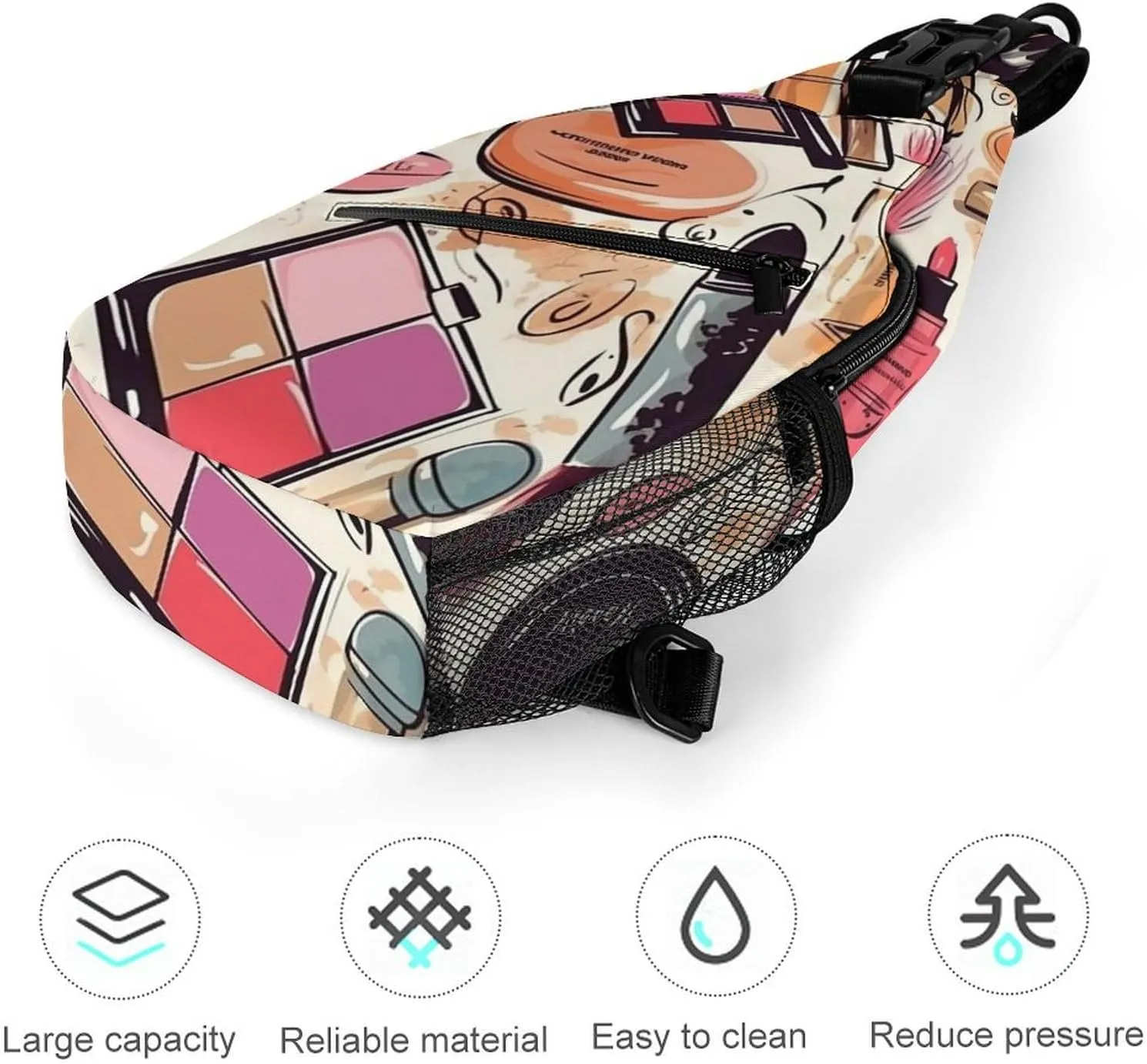 Colorful Tie Dye Crossbody Bag, Sling Bag, Sling Backpack, Belt Bags for Travel Outdoors Hiking