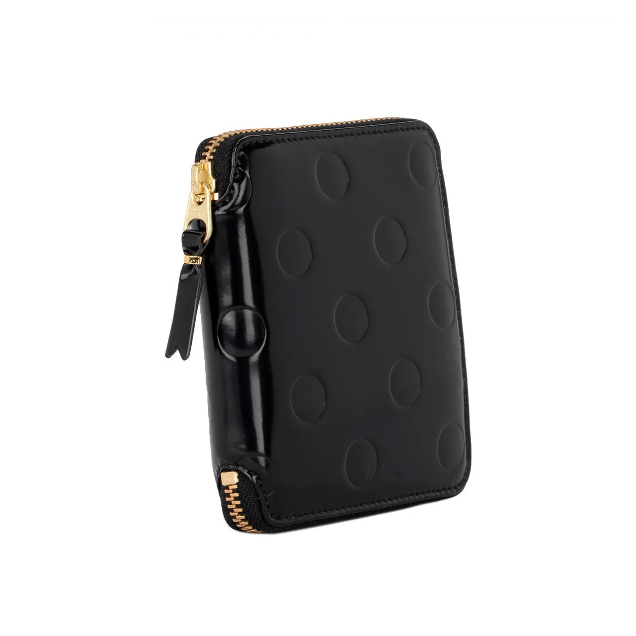 comme des garçons polka dots embossed wallet (black)
