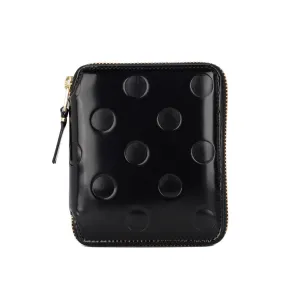 comme des garçons polka dots embossed wallet (black)