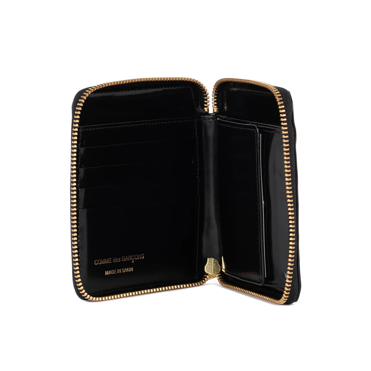 comme des garçons polka dots embossed wallet (black)