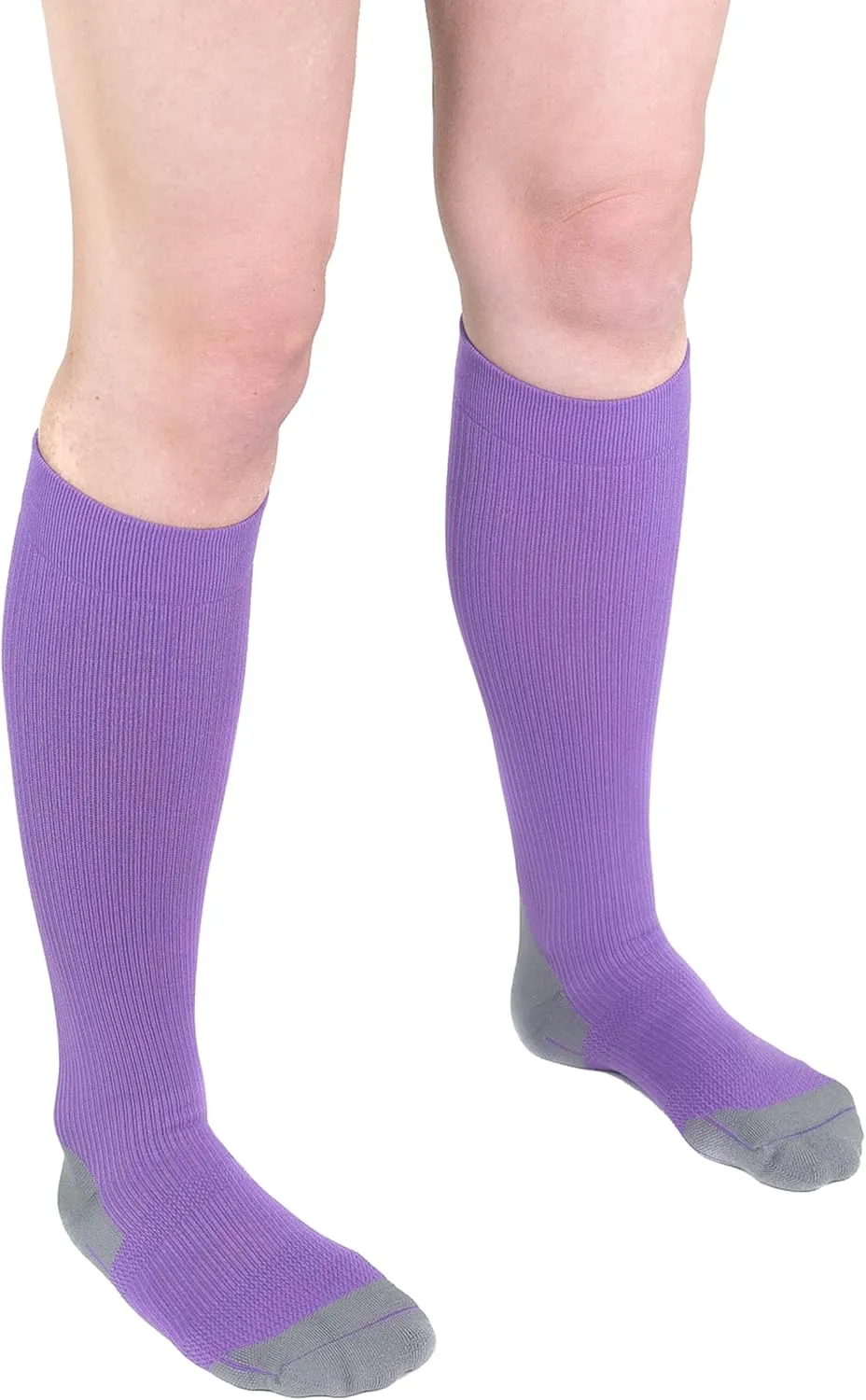 compression socks for Women and Men, 15-20 mmHg support Sock for All-Day Wear, Sports Performance circulator compression sock - Great For Running, active, sport, athletic. (Large, Lanvender)
