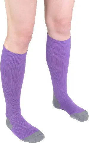 compression socks for Women and Men, 15-20 mmHg support Sock for All-Day Wear, Sports Performance circulator compression sock - Great For Running, active, sport, athletic. (Large, Lanvender)