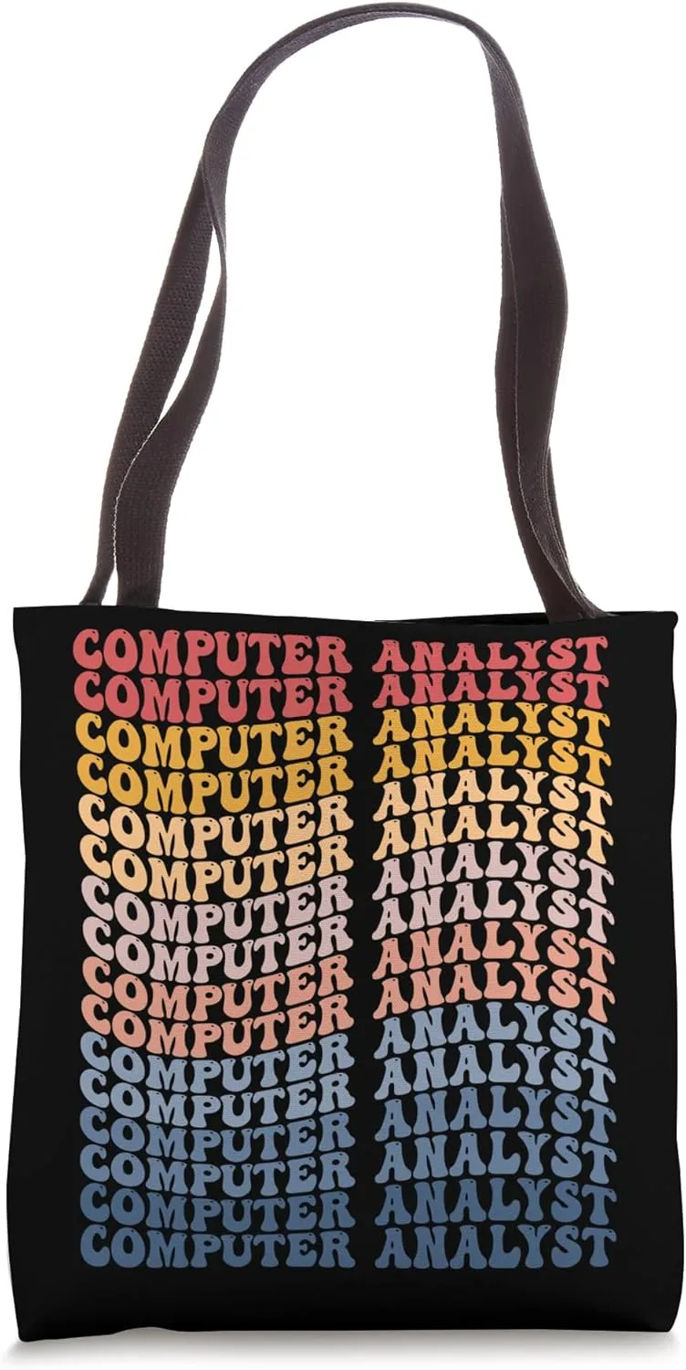Computer Analyst Groovy Retro Tote Bag