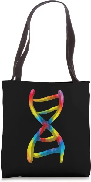Cool Tie Dye DNA Helix | Funny Genetics Research Lover Gift Tote Bag