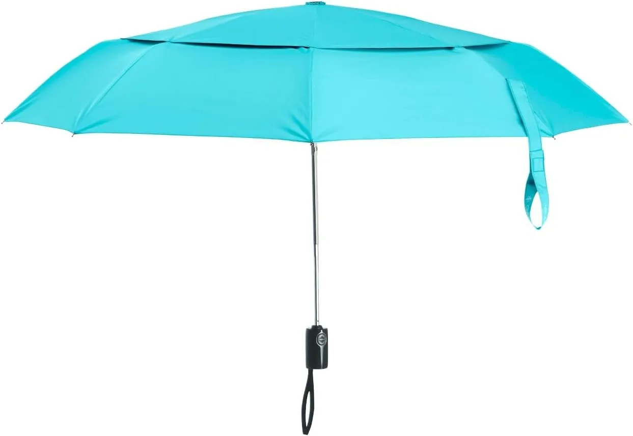 Coolibar UPF 50  42 Inch Sodalis Travel Umbrella - Sun Protective (One Size- Coolibar Blue)