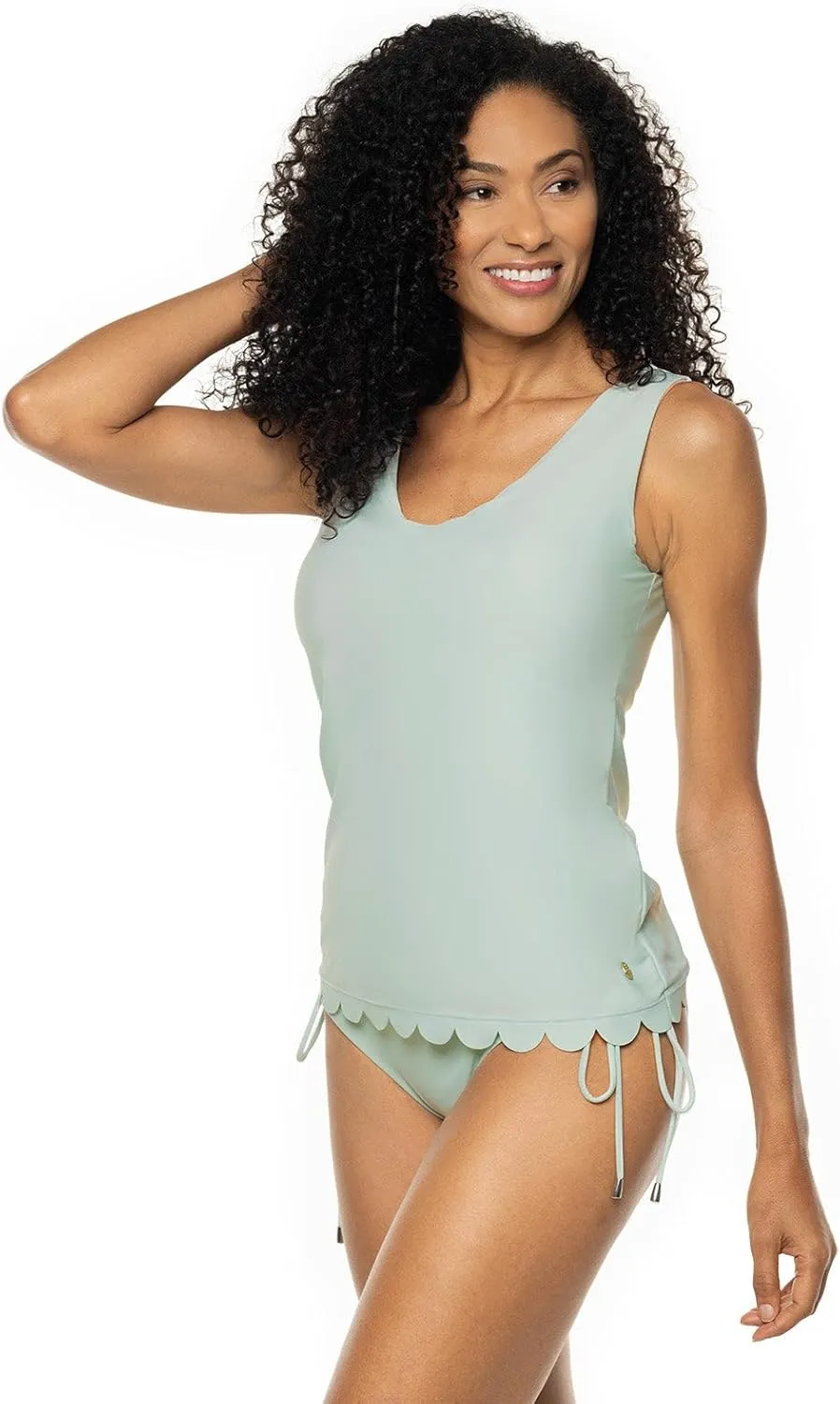 Coolibar UPF 50  Women's Acropora Scallop Swim Tank - Sun Protective