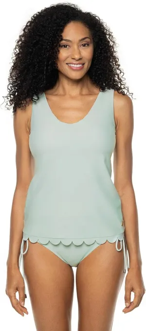 Coolibar UPF 50  Women's Acropora Scallop Swim Tank - Sun Protective