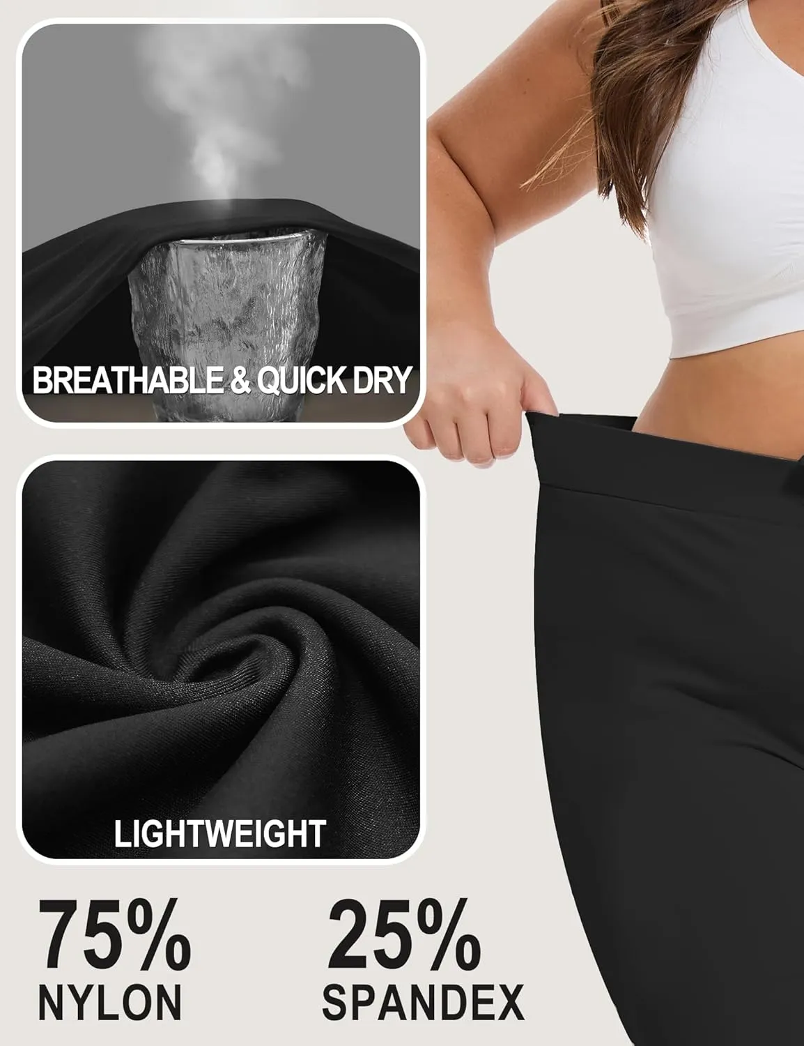COOTRY Women's Plus Size Pants 7/8 Stretch Sweatpants Golf Athletic Travel Work Casual Joggers with Deep Pockets