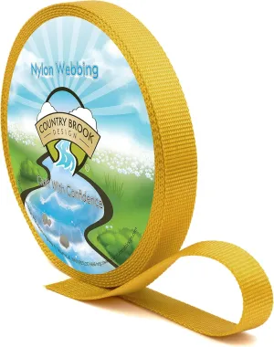 Country Brook Design - Premium 3/4 Inch Nylon Webbing - 3,000 lb Strength 100% Pure Heavy Duty Nylon Strap - 30  Vibrant Colors