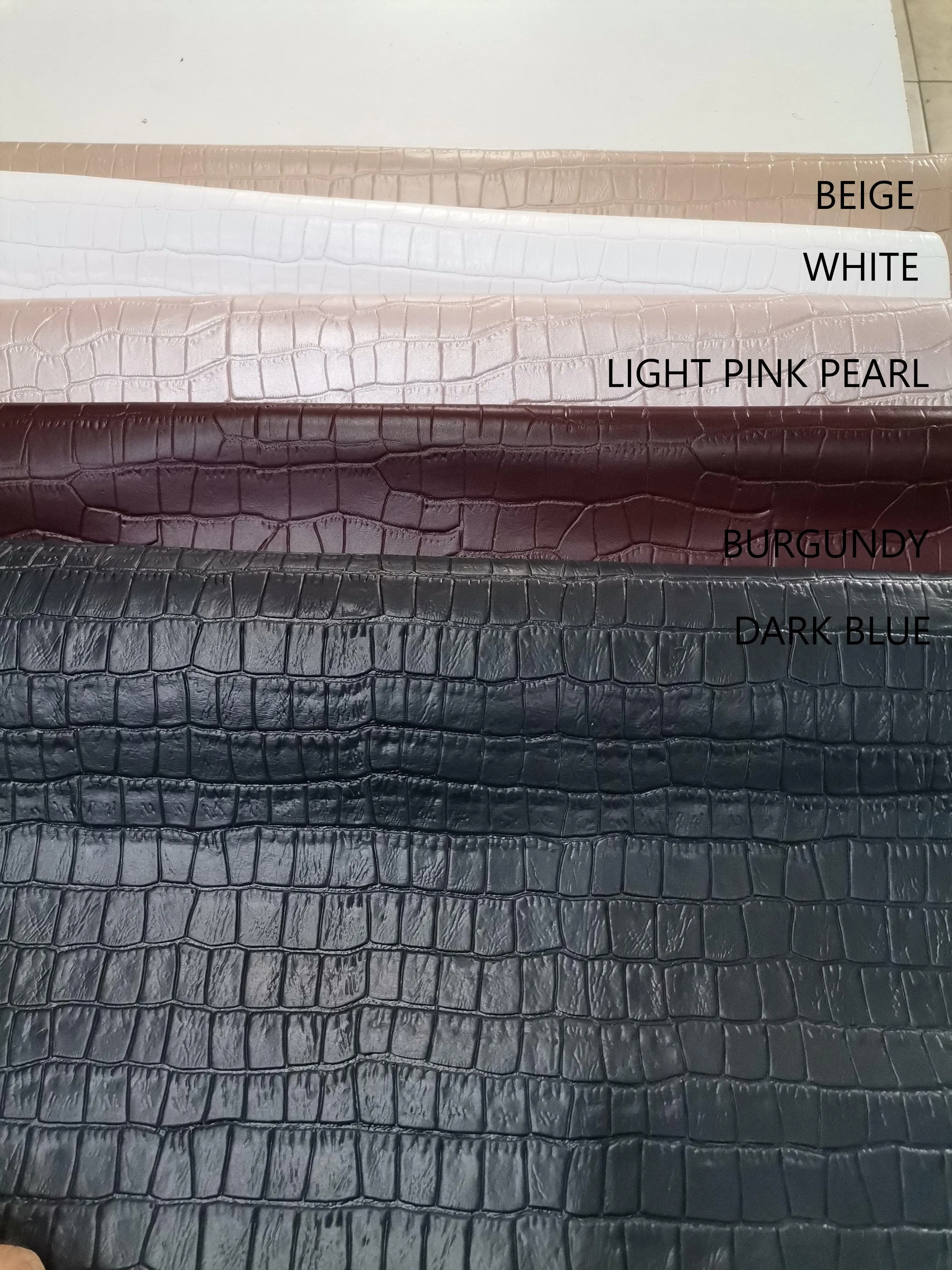 Cow leather embossed crocodile effect, genuine cow leather sheets printed crocodile, thickness 1,2mm(3 oz)