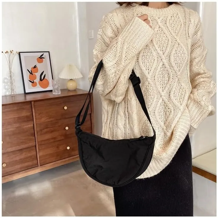 Crescent Bag for Women Men Crescent Crossbody Bag Crescent Shoulder Bag Hobo Sling Bag Trendy Dumpling Bag