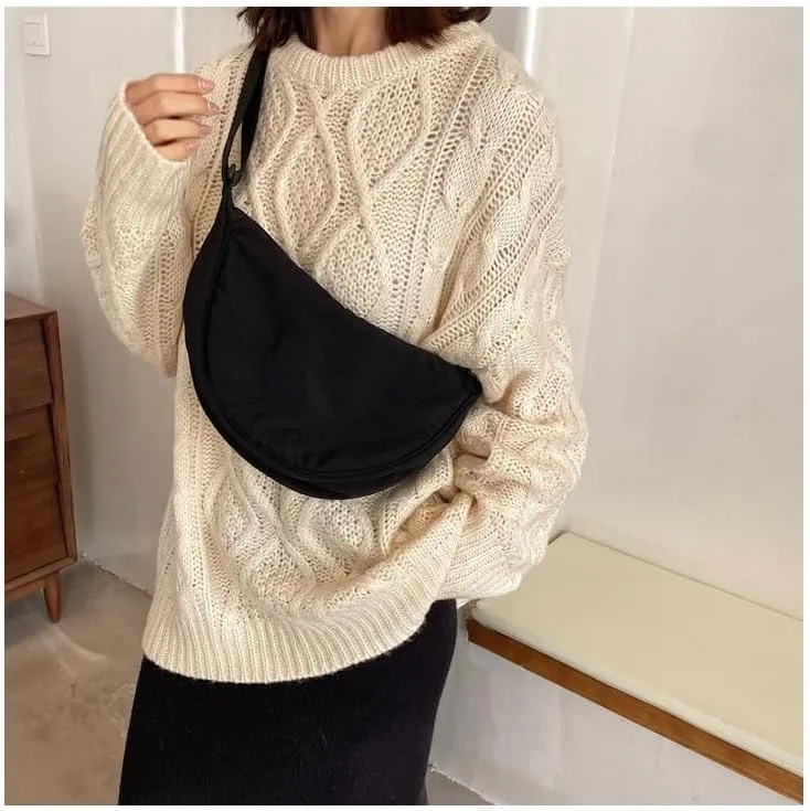 Crescent Bag for Women Men Crescent Crossbody Bag Crescent Shoulder Bag Hobo Sling Bag Trendy Dumpling Bag