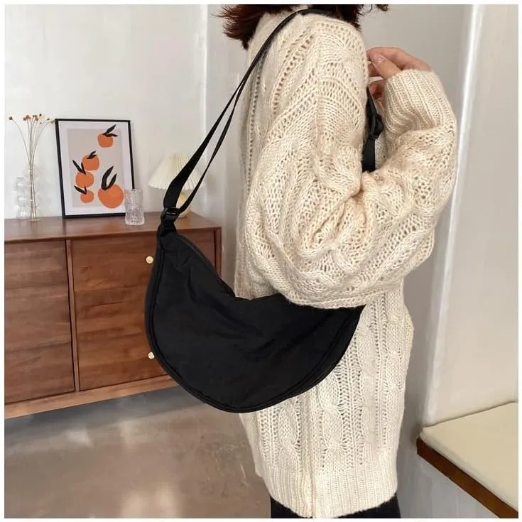 Crescent Bag for Women Men Crescent Crossbody Bag Crescent Shoulder Bag Hobo Sling Bag Trendy Dumpling Bag