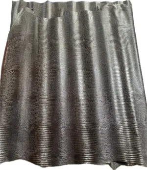 Croc Print Dark Brown Calf Leather