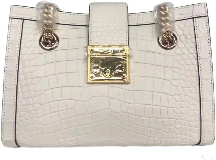 Crocodile Belly Skin Lady Gold Chain Purse Women's Flap Bag Genuine Real Alligator Leather Female Single Shoulder Bag