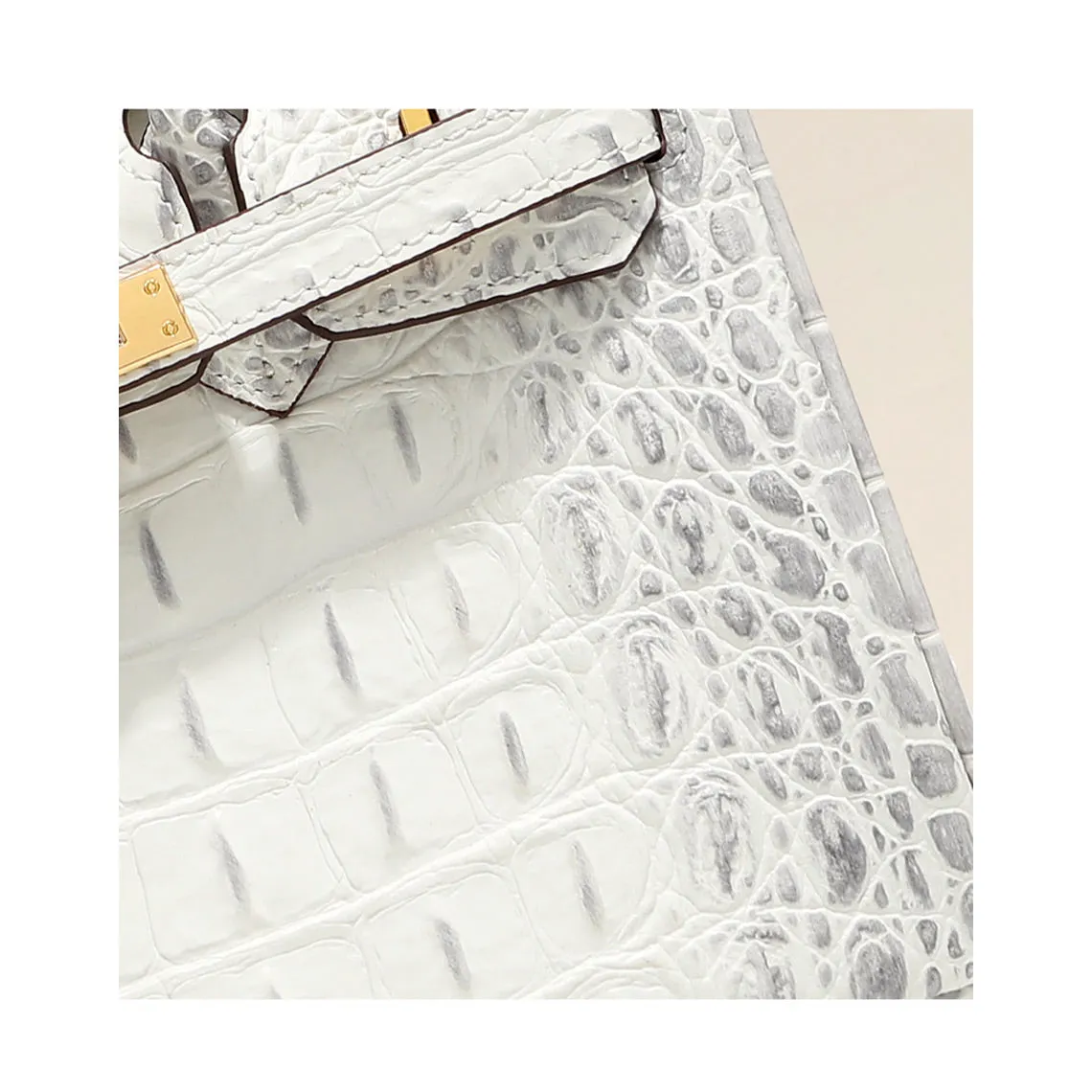 Crocodile Embossed Leather Inspired Trendy Berkin 30 Bag