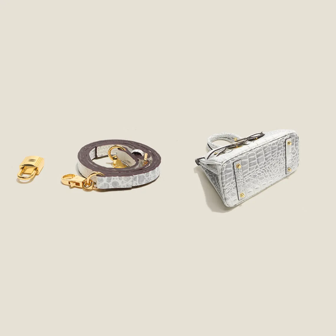 Crocodile Embossed Leather Inspired Trendy Berkin 30 Bag