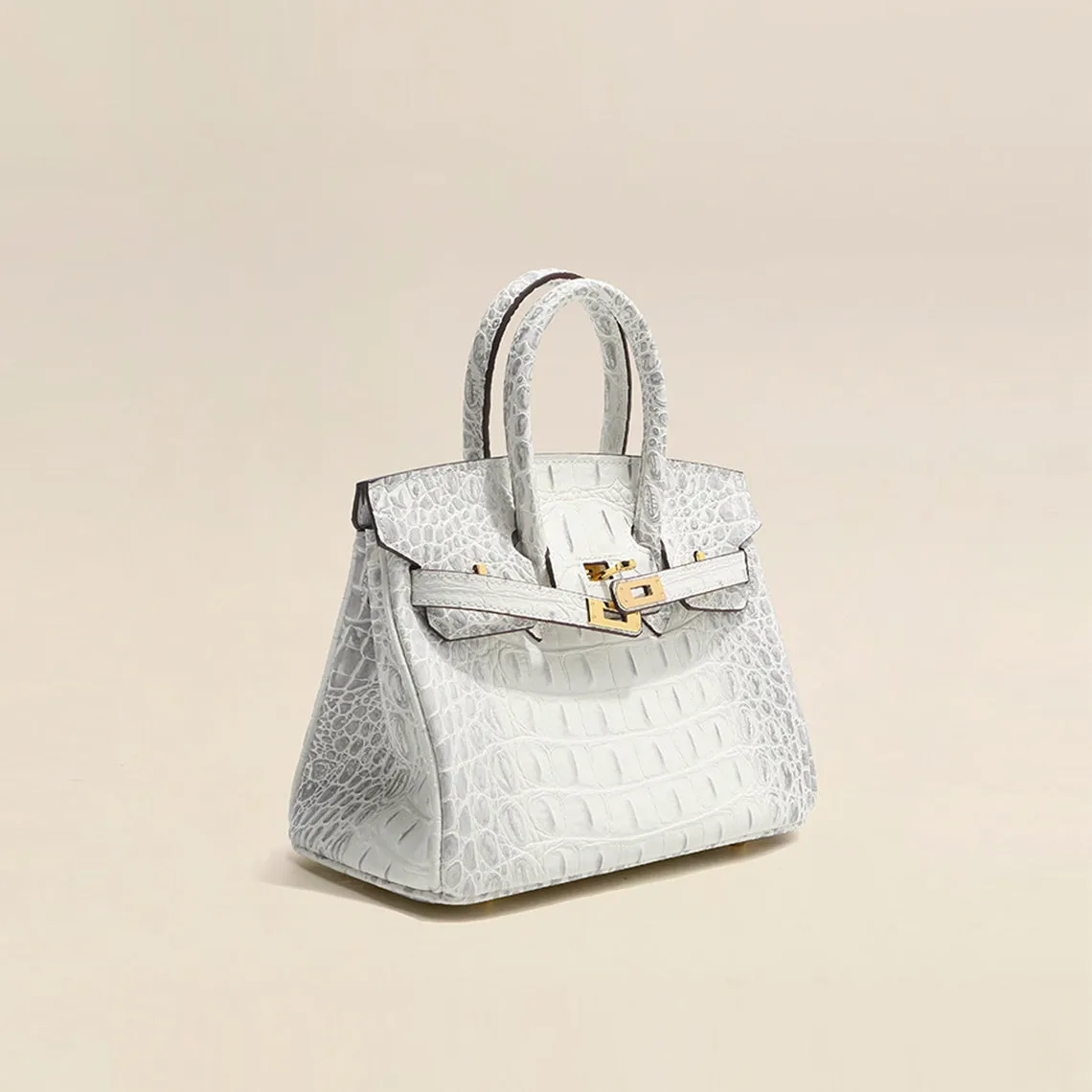 Crocodile Embossed Leather Inspired Trendy Berkin 30 Bag