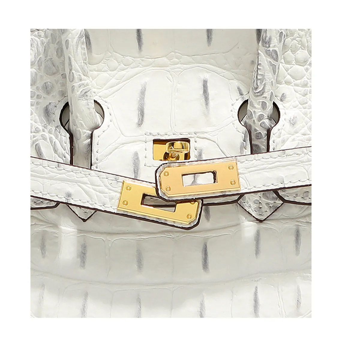 Crocodile Embossed Leather Inspired Trendy Berkin 30 Bag