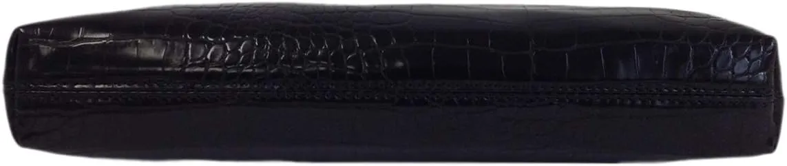 Crocodile Synthetic Leather Top Handle Clutch