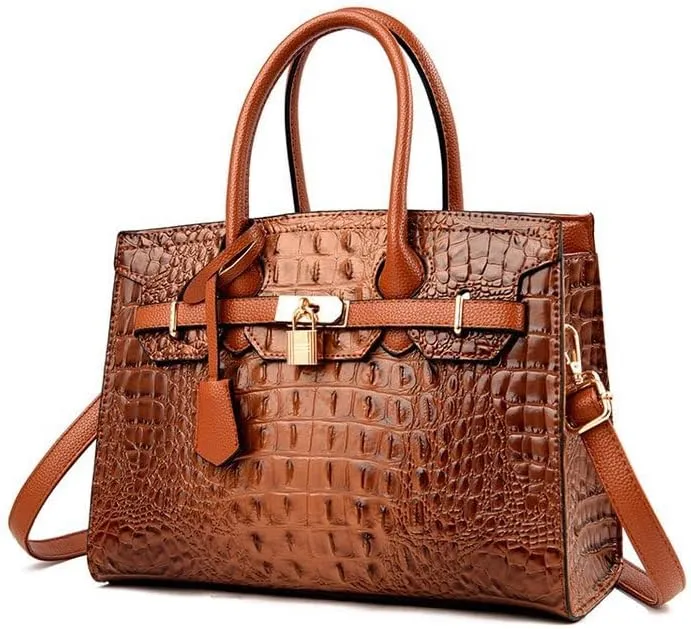 cross-body bag Crocodile Print Leather Handbag