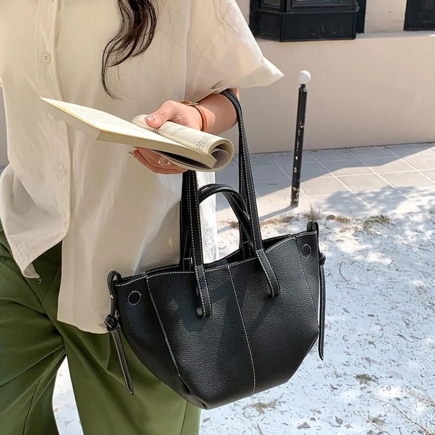 Crossbody Bags for Women Trendy Small Tote Bag Cross Body Purses Faux Leather Handbag